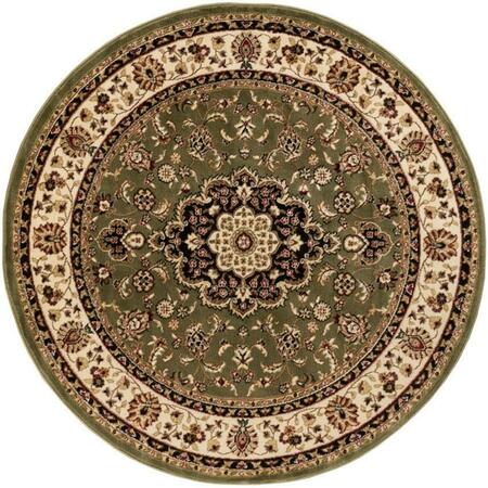 WELL WOVEN Medallion Kashan Traditional Round Rug, Green - 3 ft. 11 in. 541054R